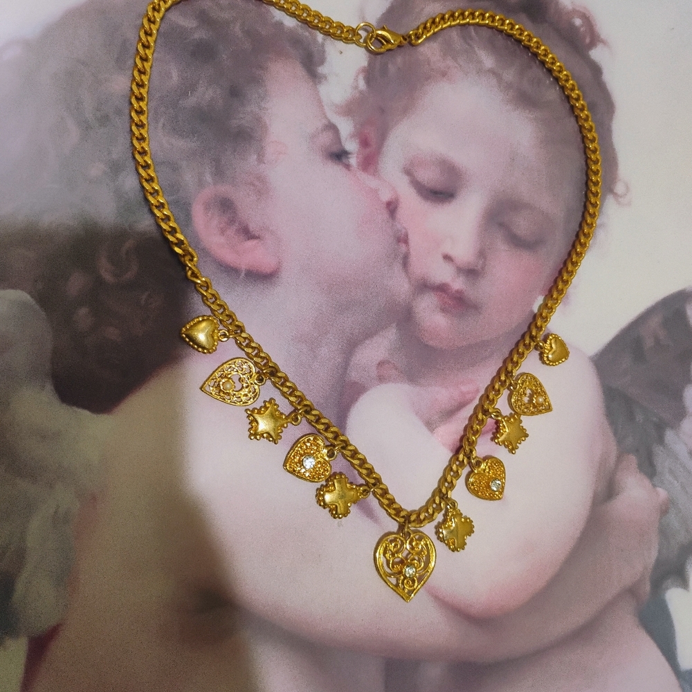 VINTAGE Gold Plated Necklace - Picture 3 of 12